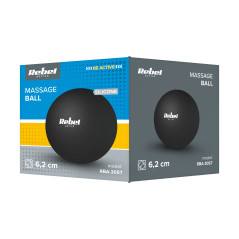 Massageboll 6,25 cm, svart färg, silikonmaterial, REBEL ACTIVE