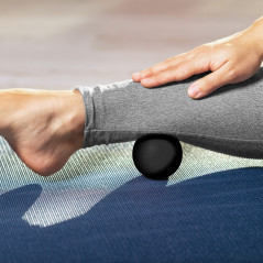 Massageboll 6,25 cm, svart färg, silikonmaterial, REBEL ACTIVE