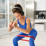 Zestaw gum do ćwiczeń lateksowy - Mini Band L, 2.3-18.2 kg, 5 gum, kolorowy,  REBEL ACTIVE