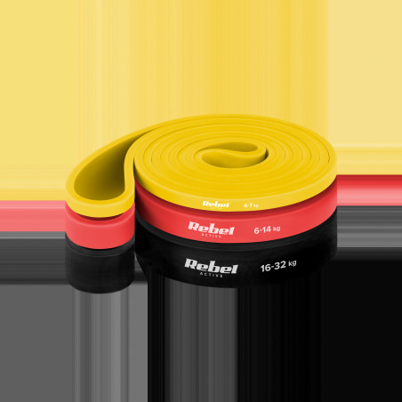 Elastiska träningsbandset - Power Band PLs-1, 4-32 kg, 3 band, REBEL ACTIVE