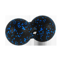 Set med massagevals, miniroller, 2 bollar, 2 duobollar, 6 delar, svart-blå färg, material EPP, REBEL ACTIVE.