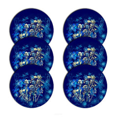 Set med runda bordsunderlägg 6D - MIDNIGHT | HandlaSmidigt.se