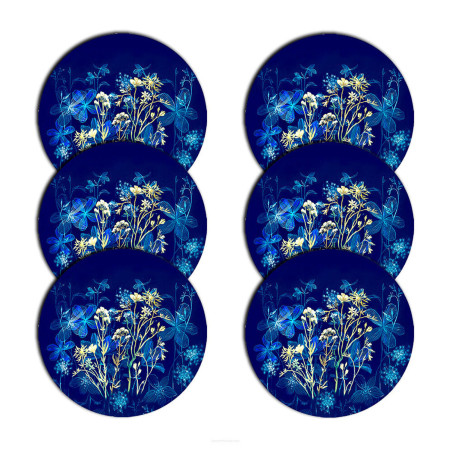 Set med runda bordsunderlägg 6D - MIDNIGHT | HandlaSmidigt.se