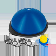 Halvboll för balansering, balanstränare 46cm + pump, REBEL ACTIVE
