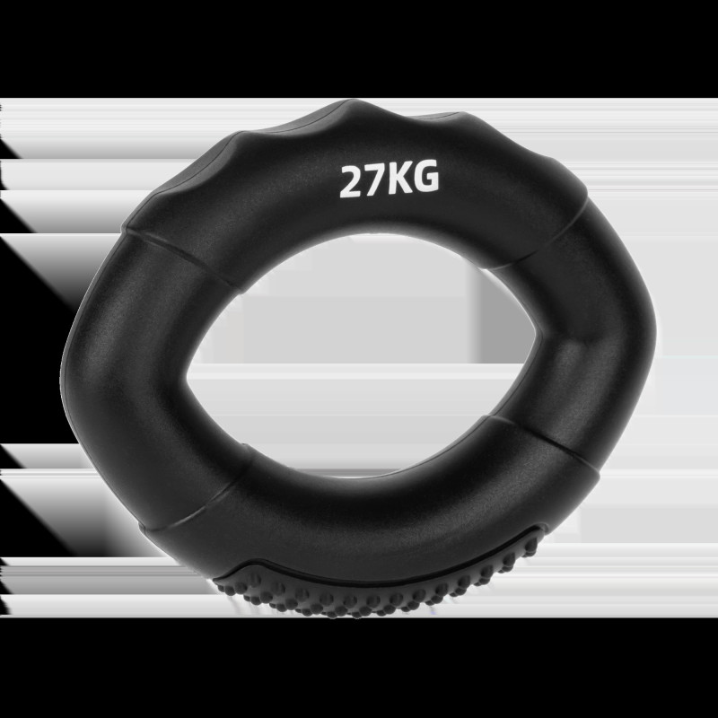 Silikonhandgreppare för handrehabilitering, 0 - 27 kg, svart, REBEL ACTIVE