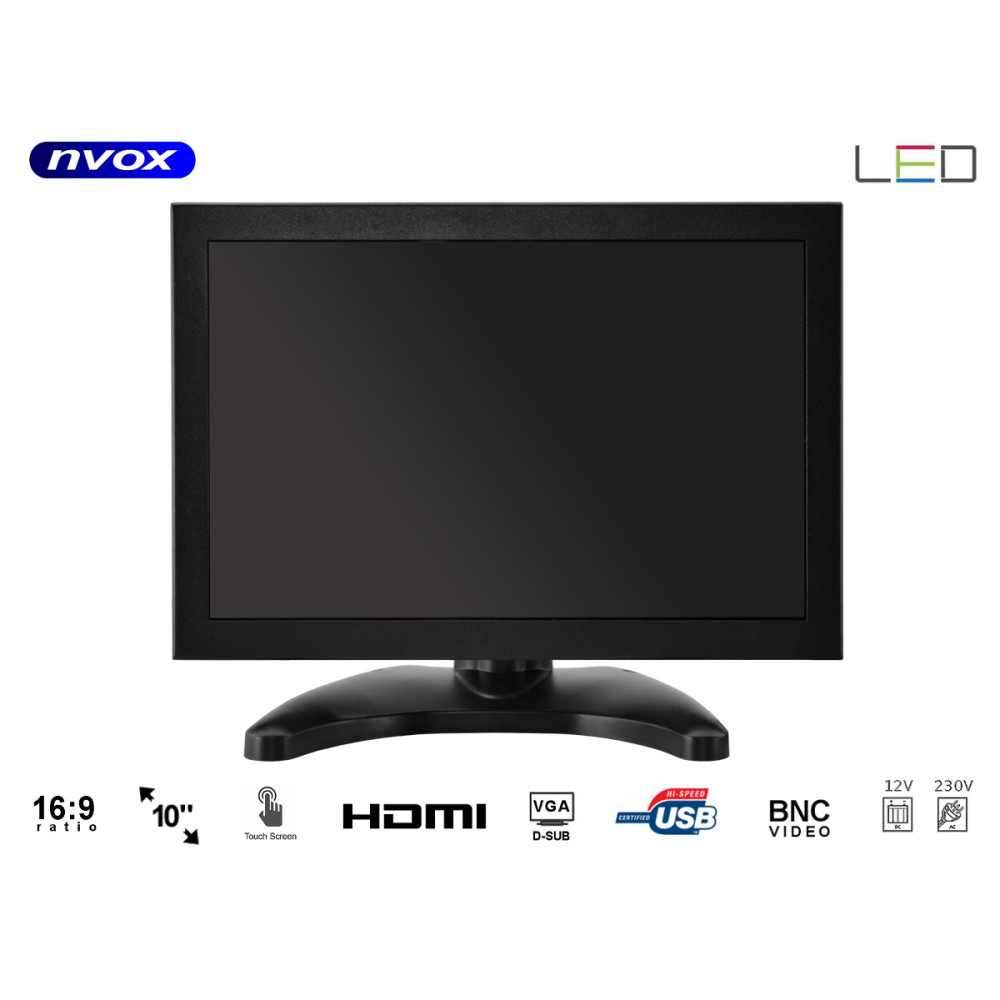 Beröringsskärm IPS öppen ram LED 10 tum VGA HDMI USB AV 12V 230V