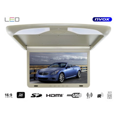 Hängande takmonterad LCD-skärm på 17 tum med LED, full HD, HDMI, USB, SD, IR och FM.