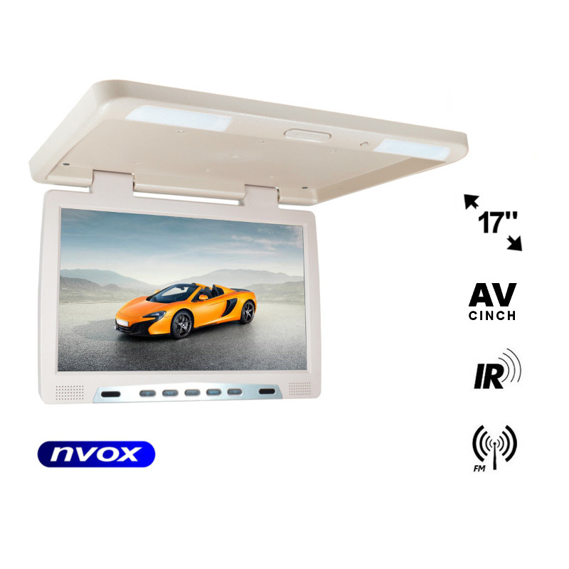 Monitor som hängs upp i taket, LCD 17 tum, LED, IR, FM.