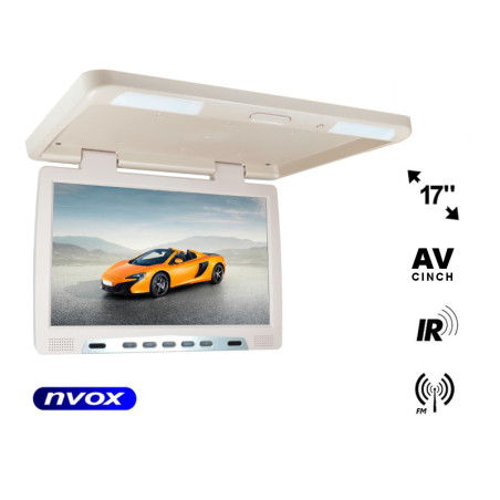 Monitor som hängs upp i taket, LCD 17 tum, LED, IR, FM.