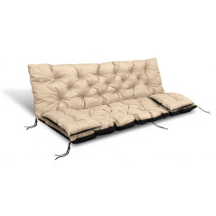 TRÄDGÅRDSSET 120x60x50CM + 2 KUDDAR 42X42 CM BEIGE | HandlaSmidigt.se