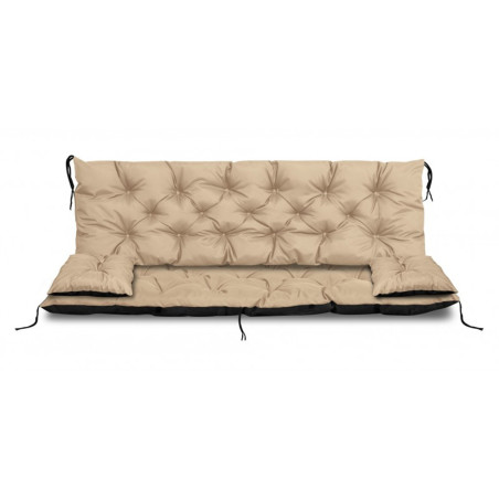 TRÄDGÅRDSSET 120x60x50CM + 2 KUDDAR 42X42 CM BEIGE
