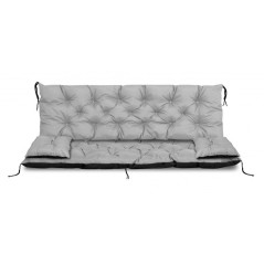 TRÄDGÅRDSSET 100x60x50CM + 2 KUDDAR 42X42 CM LJUSGRÅ
