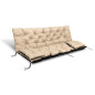 TRÄDGÅRDSSÄTT 100x60x50CM + 2 KUDDAR 42X42 CM BEIGE