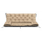 TRÄDGÅRDSSÄTT 100x60x50CM + 2 KUDDAR 42X42 CM BEIGE