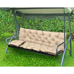 TRÄDGÅRDSSÄTT 100x60x50CM + 2 KUDDAR 42X42 CM BEIGE | HandlaSmidigt.se