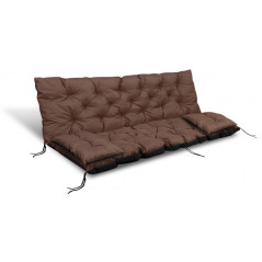 TRÄDGÅRDSSET 120x60x50CM + 2 KUDDAR 42X42 CM BRUN | HandlaSmidigt.se