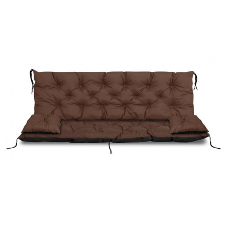 TRÄDGÅRDSSET 120x60x50CM + 2 KUDDAR 42X42 CM BRUN