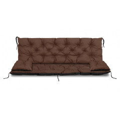 TRÄDGÅRDSSET 100x60x50CM + 2 KUDDAR 42X42 CM BRUN