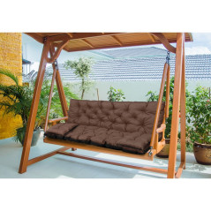 TRÄDGÅRDSSET 100x60x50CM + 2 KUDDAR 42X42 CM BRUN | HandlaSmidigt.se