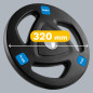 Belastad olympisk gjuten järnvikt 20 kg, gummibelagd, hål 51 mm, REBEL ACTIVE.