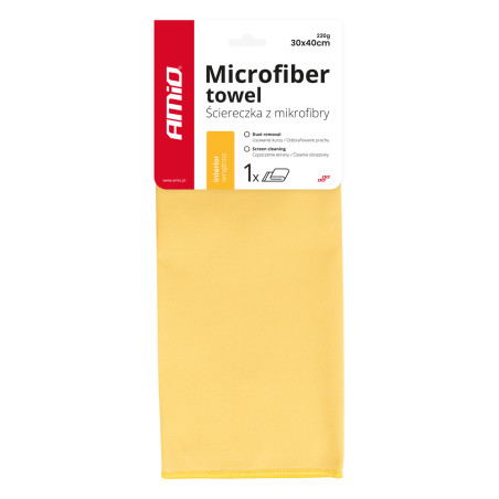 Mikrofiberduk för rengöring av bilinteriör, 30x40 cm, artikelnummer amio-03744