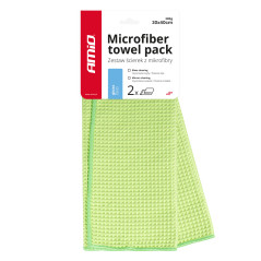 Mikrofiberduk med våffelmönster för fönster, speglar 40x30 cm 2 st. amio-03734