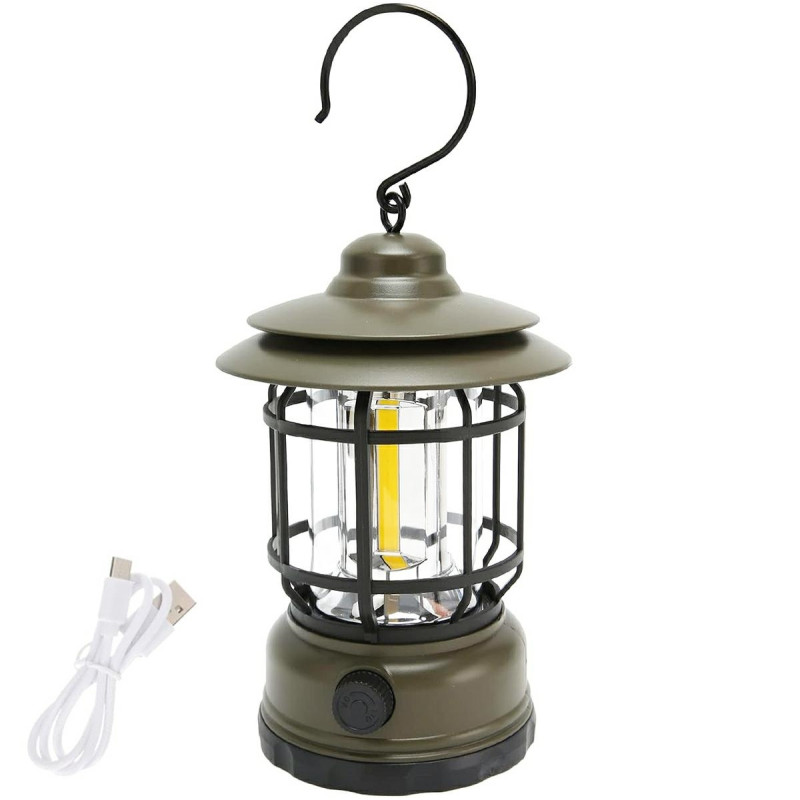 ZD133 Campinglampa med uppladdningsbart batteri, LED, COB och USB.