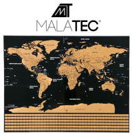 Mapa świata - zdrapka z flagami + akcesoria 23442