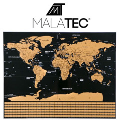 Världskarta - flaggskrapa + tillbehör 23442