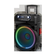 Aktiv högtalarkolumn (med 2 trådlösa UHF-mikrofoner, SD, Bluetooth, FM, USB, LED) 60 Watt