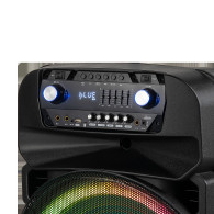 Aktiv högtalarkolumn (med 2 trådlösa UHF-mikrofoner, SD, Bluetooth, FM, USB, LED) 60 Watt