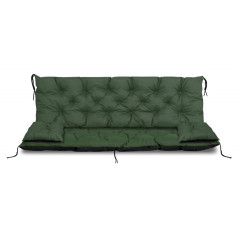 TRÄDGÅRDSSET 100x60x50CM + 2 KUDDAR 42X42 CM GRÖN
