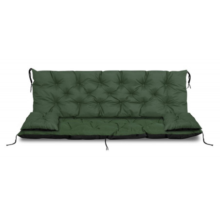TRÄDGÅRDSSET 100x60x50CM + 2 KUDDAR 42X42 CM GRÖN