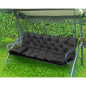 TRÄDGÅRDSSÄTT 100x60x50CM + 2 KUDDAR 42X42 CM SVART