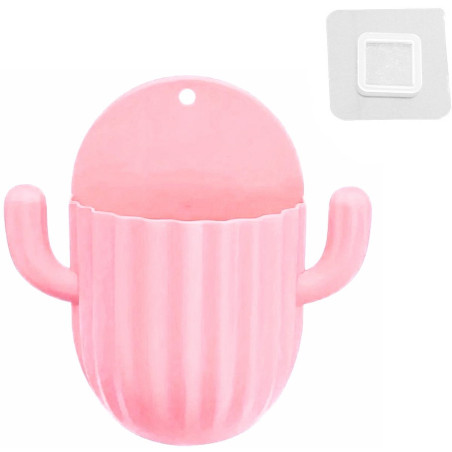 DA129A Organizer för tandborstar och penslar i rosa färg.