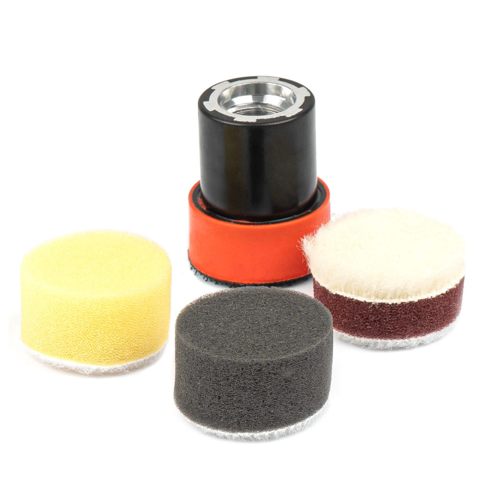 Svampkuddar poleringsminiset för polering av detaljer 4 delar amio-03701
