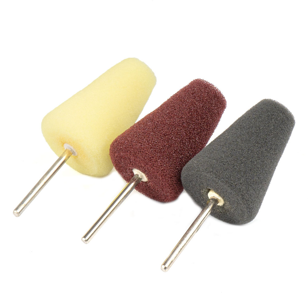 Svampkuddar poleringspads mini set för konisk polering koniska 3 delar amio-03715