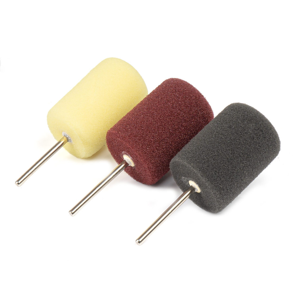 Svampkuddar poleringsset mini för polering av detaljer oval 3 delar amio-03716