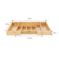 Utdragbar bambu bestickorganisatör GreenBlue, 325-500x430x45mm, GB379