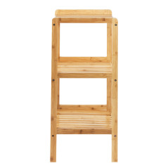 Badrumsskåp i bambu från GreenBlue, 370x330x780mm, 3 hyllor, GB321 | HandlaSmidigt.se