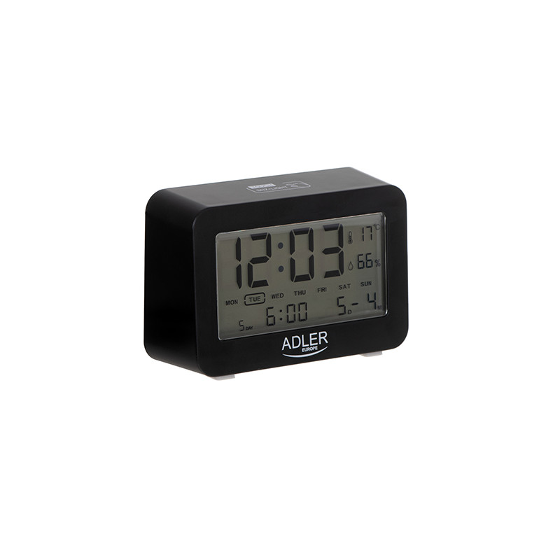 AD 1196 svart batteridriven väckarklocka