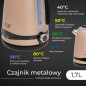 AD 1295 guld Vattenkokare i metall 1,7 l med LCD och temperaturreglering