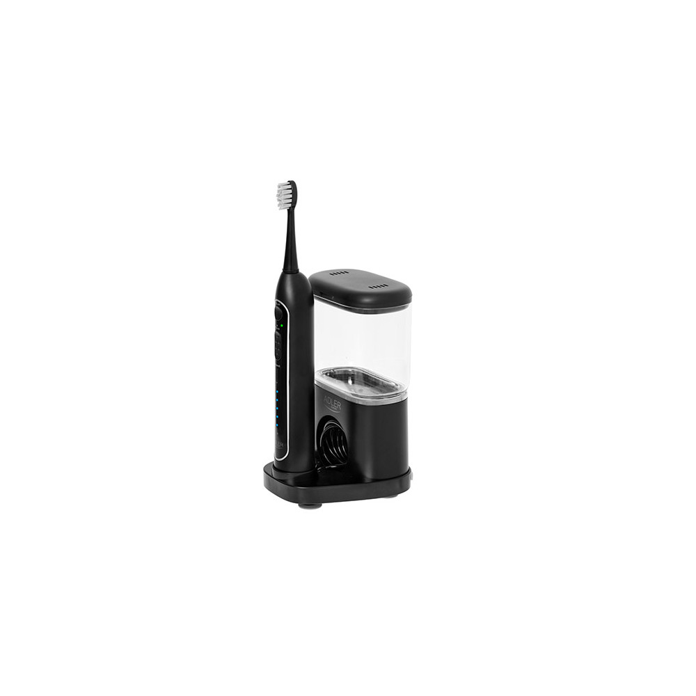 AD 2180 svart Sonic-tandborste med 2-i-1-irrigator