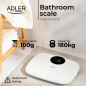 AD 8172 vit Våg för badrum - 180 kg