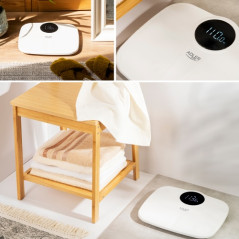 AD 8172 vit Våg för badrum - 180 kg