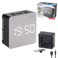 CR 1150 svart Väckarklocka med LED-ljus