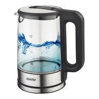 MS 1301 svart Glasvattenkokare 1,7 l med temperaturreglering.