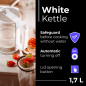 MS 1301 vit Glasvattenkokare 1,7 l med temperaturreglering.