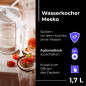 MS 1301 vit Glasvattenkokare 1,7 l med temperaturreglering.