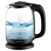 MS 1302 svart Glasvattenkokare 1,7 l